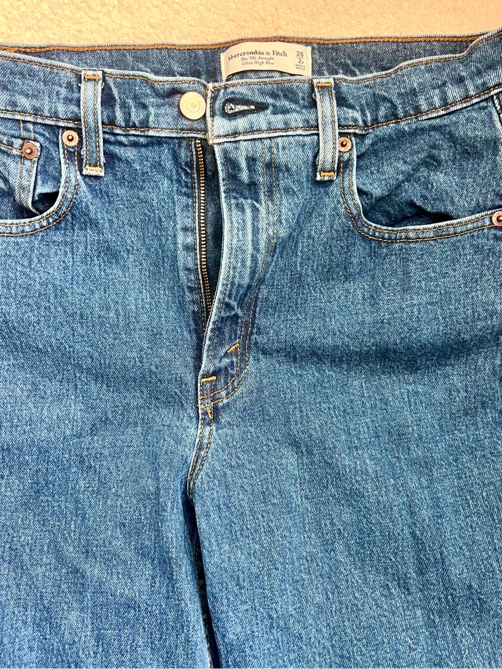 Abercrombie & Fitch Women's Medium Blue Straight Jeans